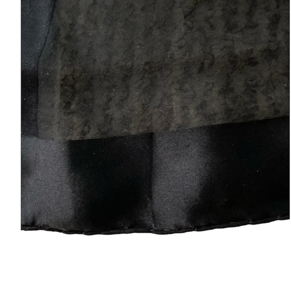 FRANCOISE GUERIN PARIS SQUARE SCARF BLACK/MULTICOLOR VINTAGE - Picture 4 of 8